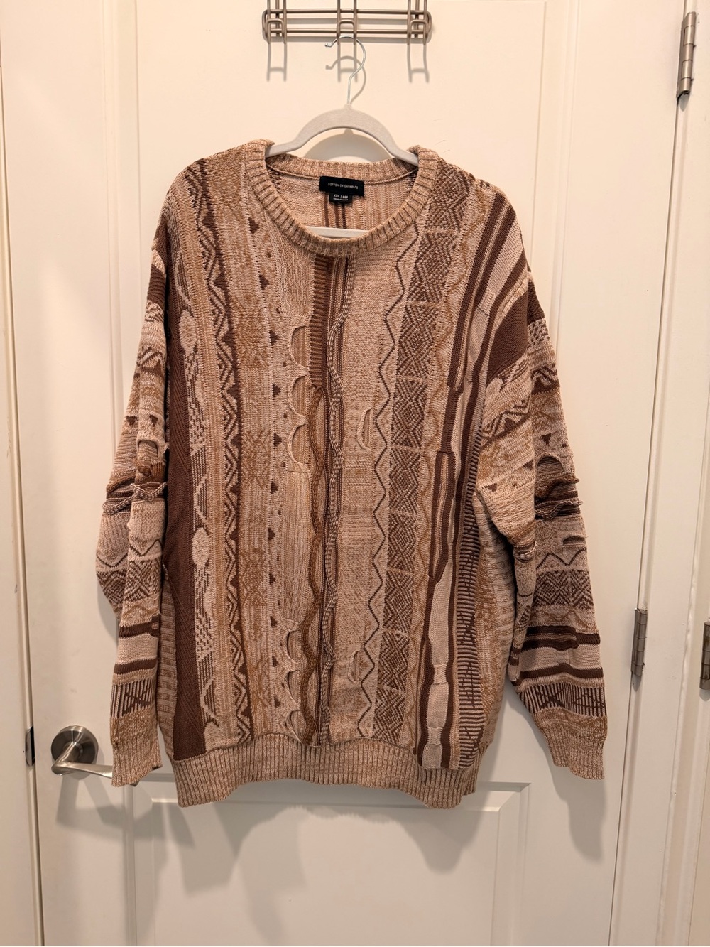 COTTON ON Men's Textured
Brown Knit Sweater Size XXL
